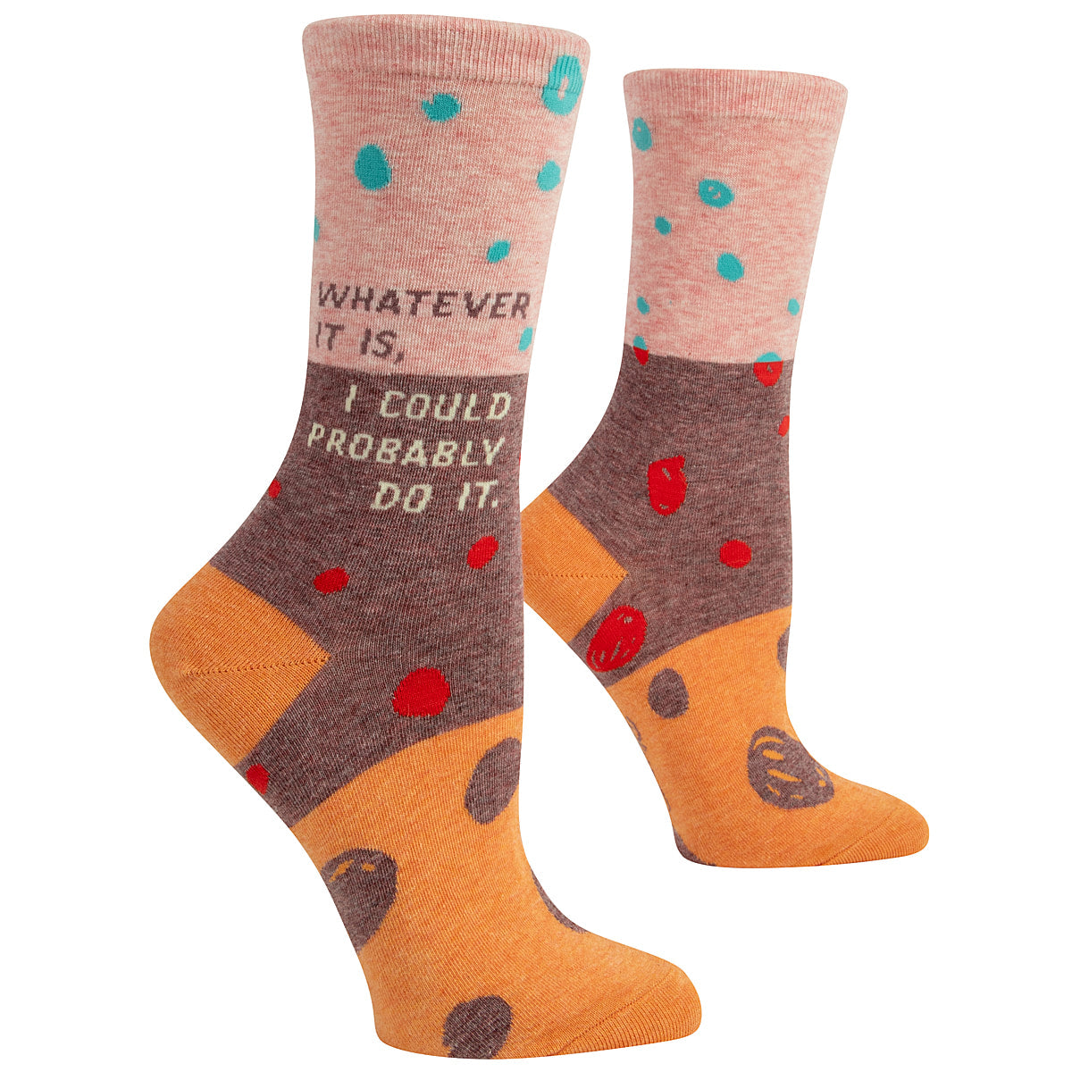 Whatever it is, I could probably do it  Women's Crew Socks - Blue Q