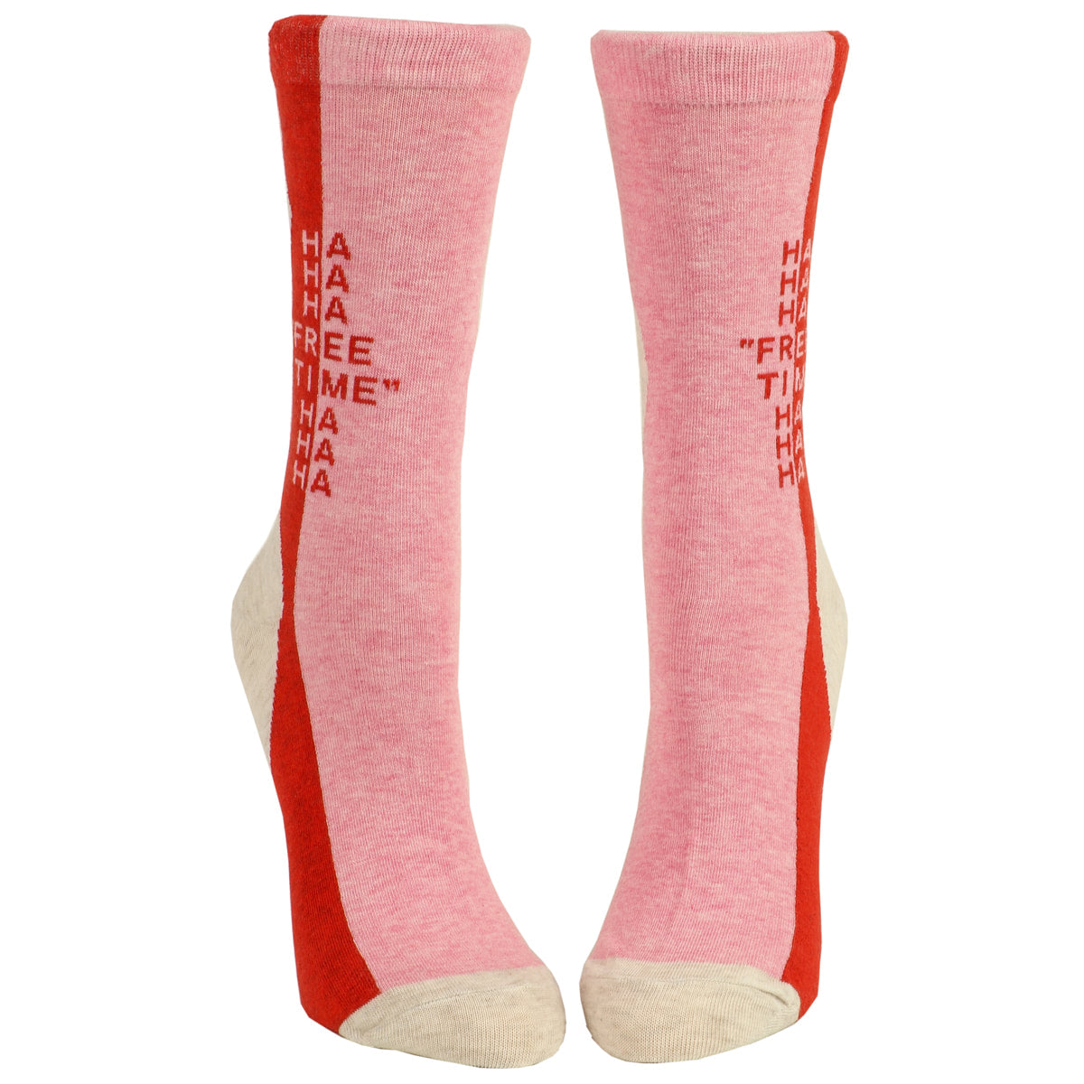 Ha Ha Ha - Free Time - Ha Ha Ha - Women's Crew Socks - Blue Q