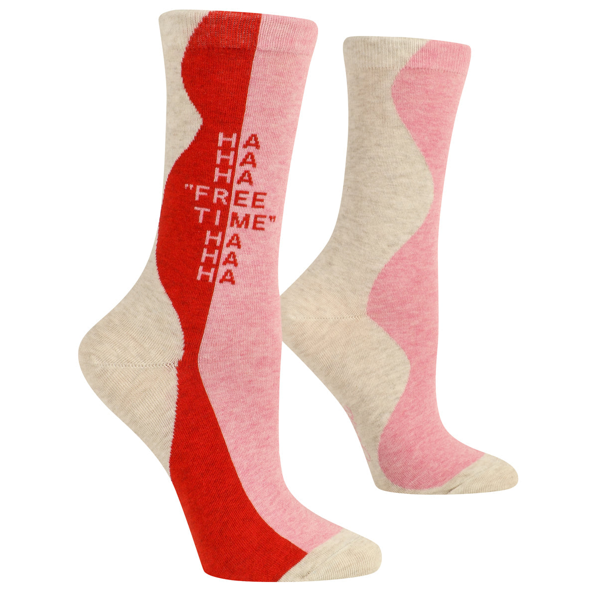 Ha Ha Ha - Free Time - Ha Ha Ha - Women's Crew Socks - Blue Q