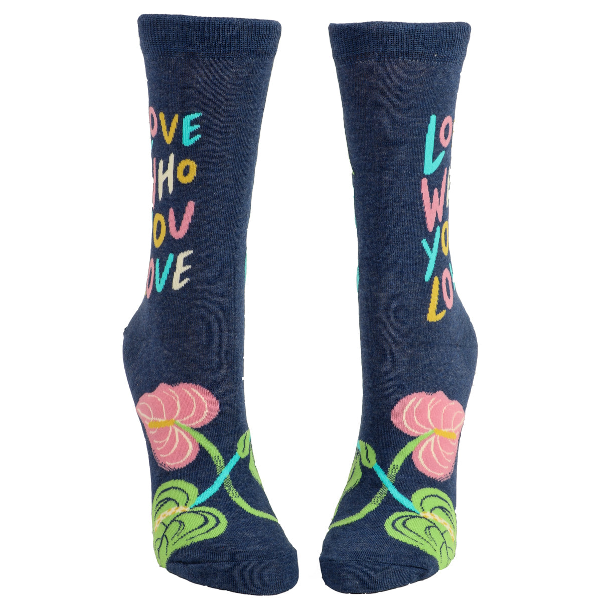 Love Who You Love - Women's Crew Socks - Blue Q