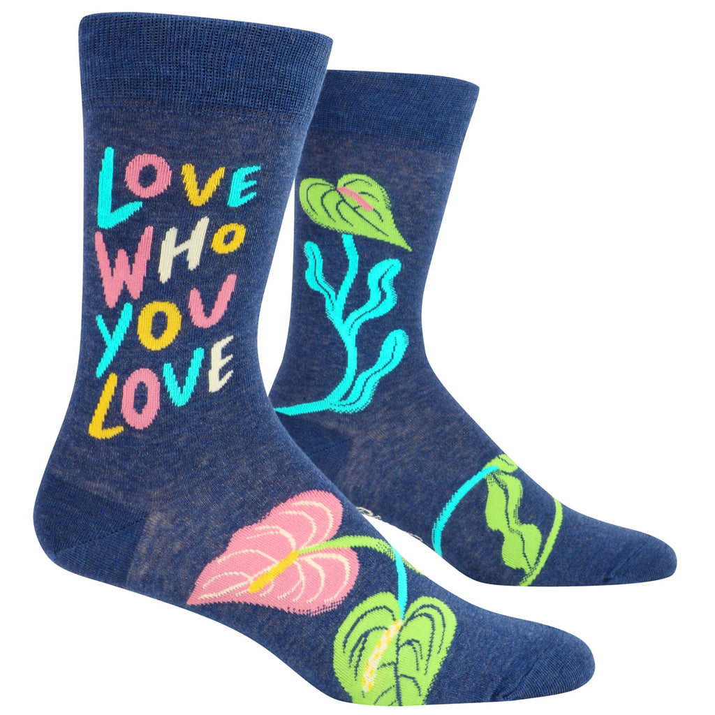 Love Who You Love Combed Cotton MEN's Crew Socks by Blue Q