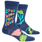 Love Who You Love Combed Cotton MEN's Crew Socks by Blue Q