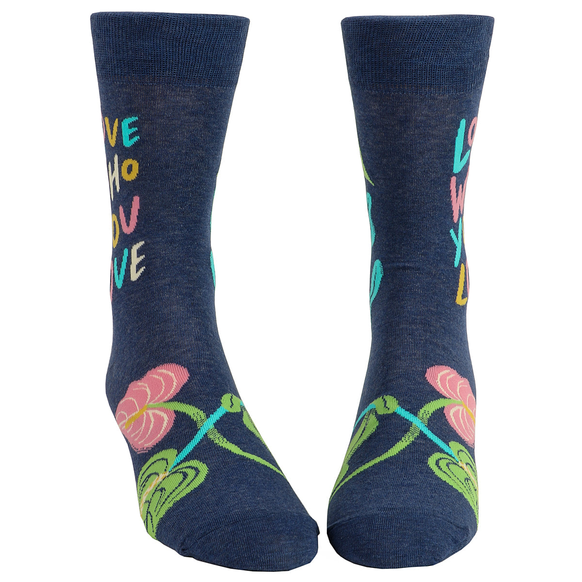 Love Who You Love Combed Cotton MEN's Crew Socks by Blue Q