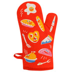 Smells Like Happy  -  Insulated Cotton Oven Mitts by Blue Q