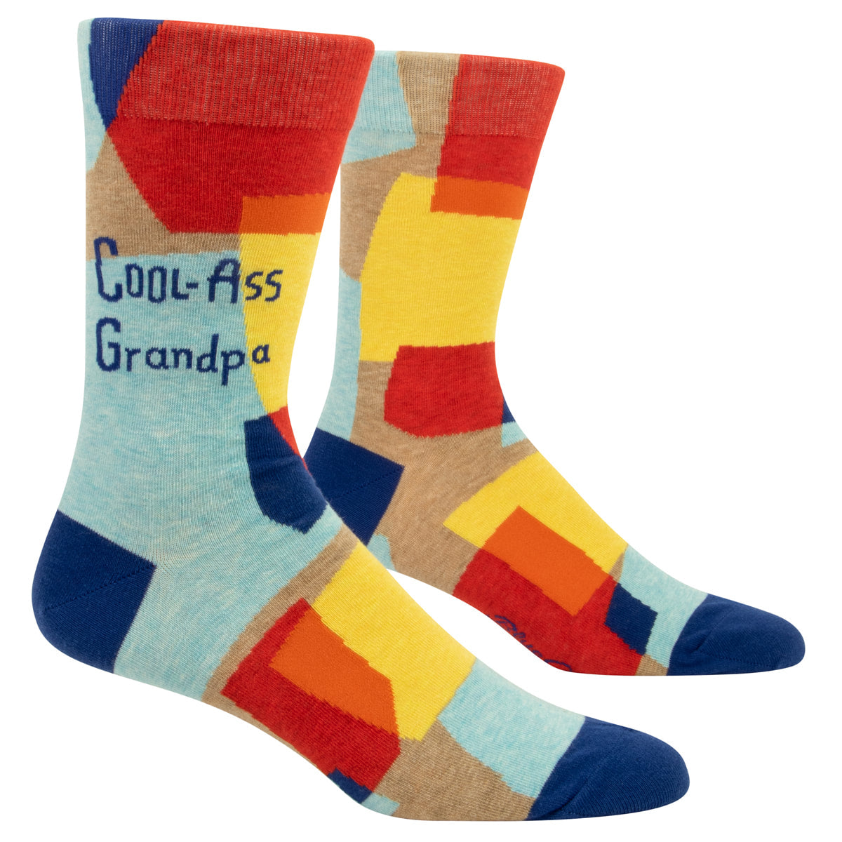 Cool Ass Grandpa MEN's Crew Socks - Blue Q