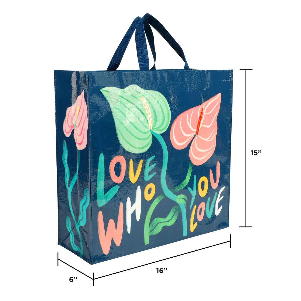 Love Who You Love Blue Q Shopper Bag - Reusable Shopping Bags