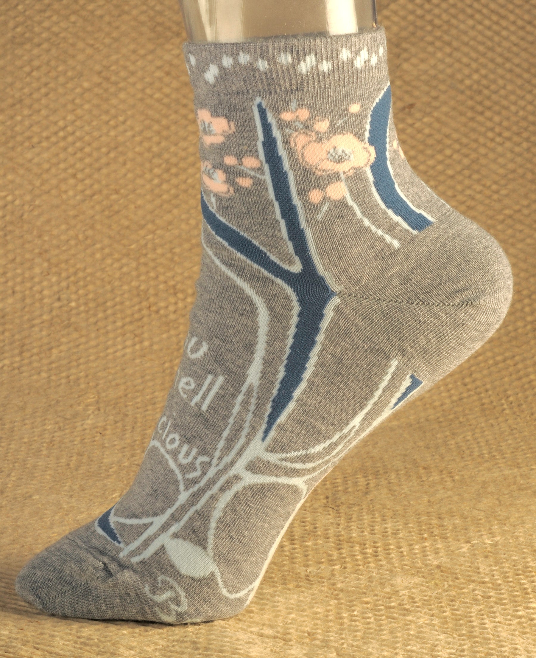 Women's Ankle Socks -  You Smell Delicious - Blue Q