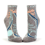 Women's Ankle Socks -  You Smell Delicious - Blue Q