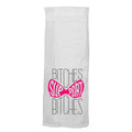 Bitches Support Bitches.  Hang Tight Cotton Towel with pull through loop - by Twisted Wares