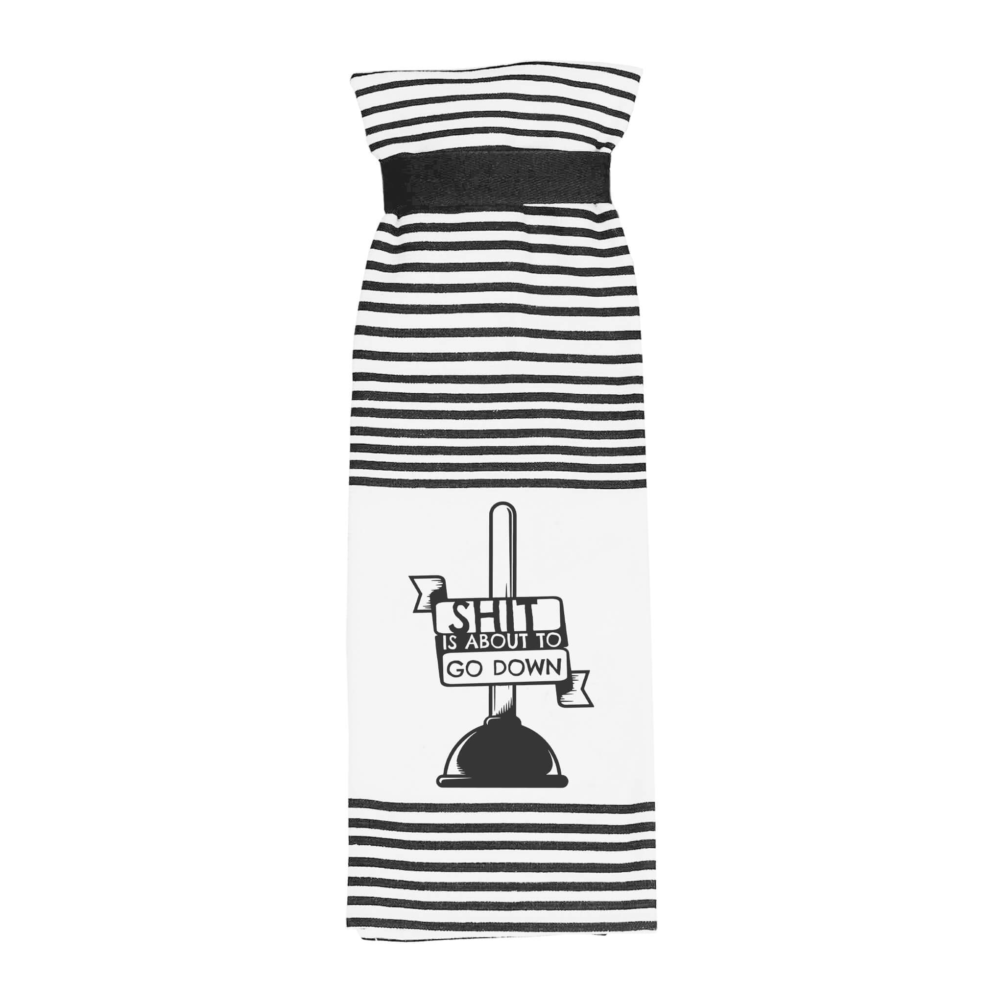 Shit is about to go down - Twisted Wares Hang Tight Terry Towel