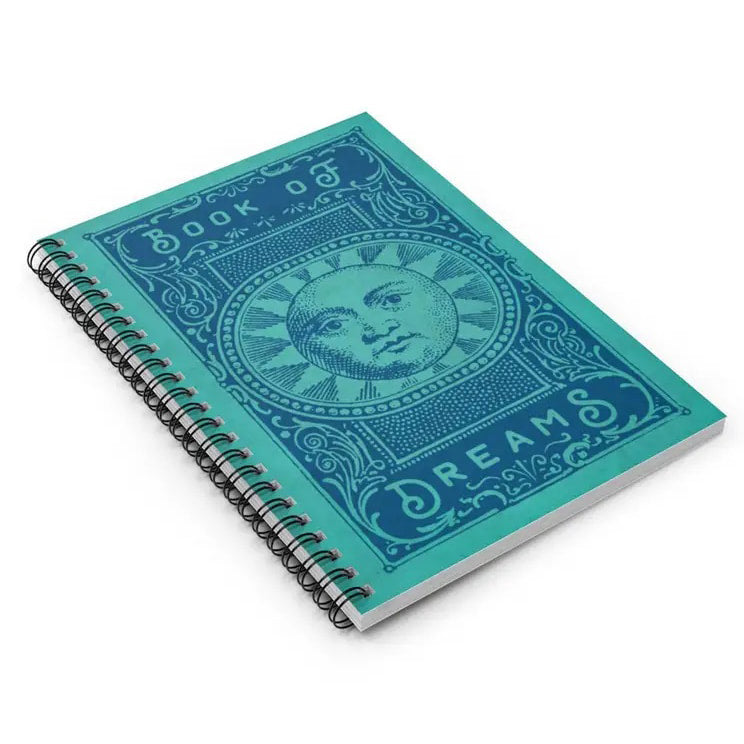 The Book of Dreams lined spiral notebook by Lucky Jack fka Trixie and Milo