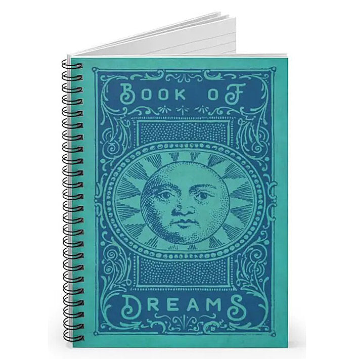 The Book of Dreams lined spiral notebook by Lucky Jack fka Trixie and Milo
