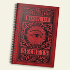 The Book of Secrets lined spiral notebook.