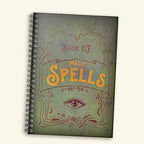 The Book of Spells lined spiral notebook.