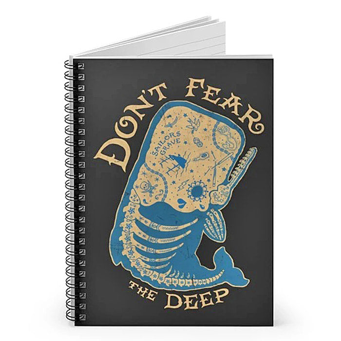 Don't Fear the Deep - lined spiral notebook.