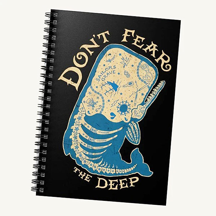 Don't Fear the Deep - lined spiral notebook.