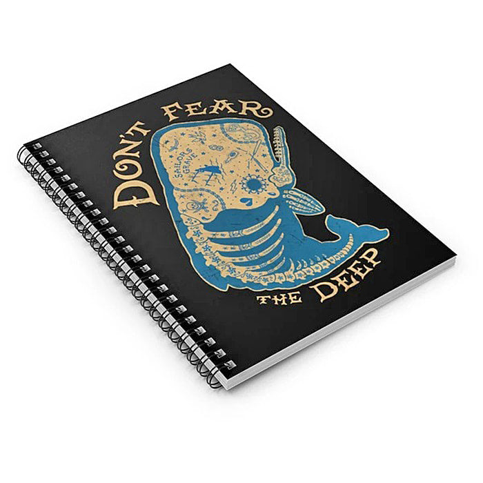 Don't Fear the Deep - lined spiral notebook.