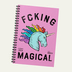 Fcking Magical Rainbow Unicorn - lined spiral notebook by Lucky Jack fka Trixie and Milo