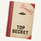 Classified.  Top Secret - lined spiral notebook.