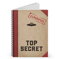 Classified.  Top Secret - lined spiral notebook.