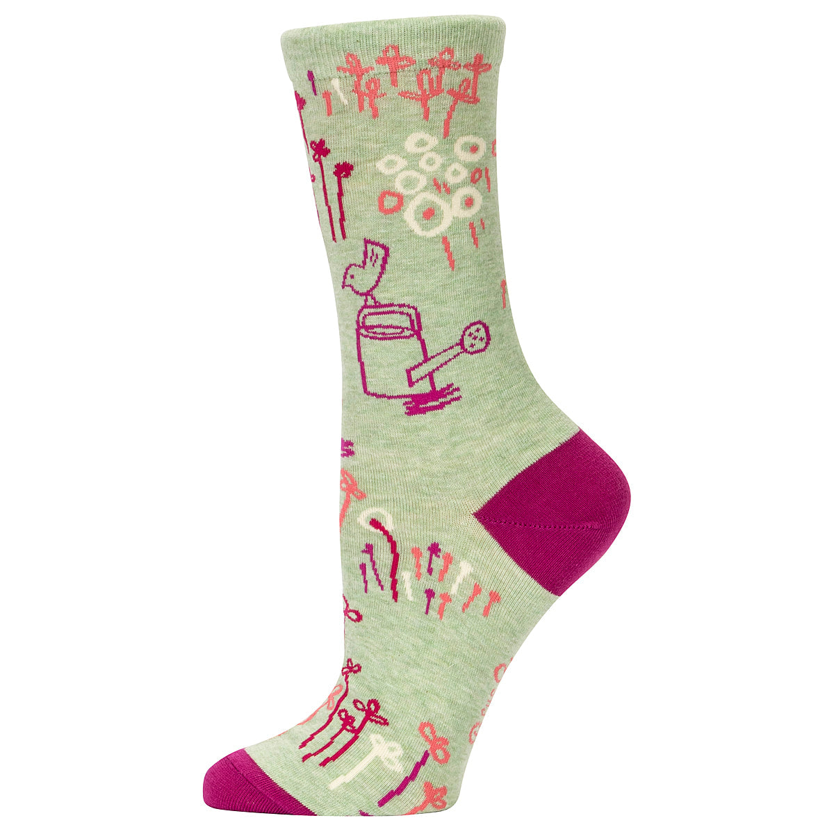 I fucking love it out here - garden-- combed cotton Women's Crew Socks Blue Q