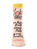 Women's Ankle Socks - You Are:  A hand-ful, kind of a mess, my favorite  - Blue Q