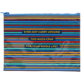 Too Much Crap Blue Q Eco, Recycled Zipper Pouch
