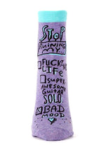 Women's Ankle Socks - Stop Ruining My Bad Mood - Blue Q