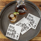 Here Drinky Drinky Cocktail Napkin by Twisted Wares