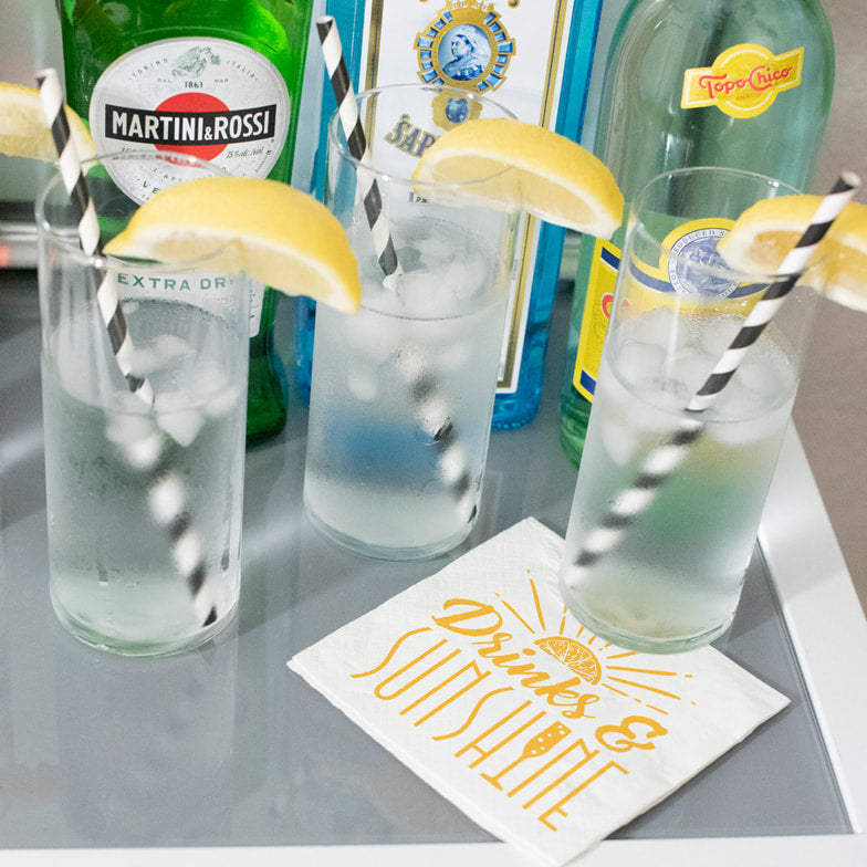 Drinks and Sunshine Cocktail Napkins by Twisted Wares