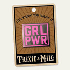 Grl Pwr Enamel Pin by Lucky Jack fka Trixie and Milo