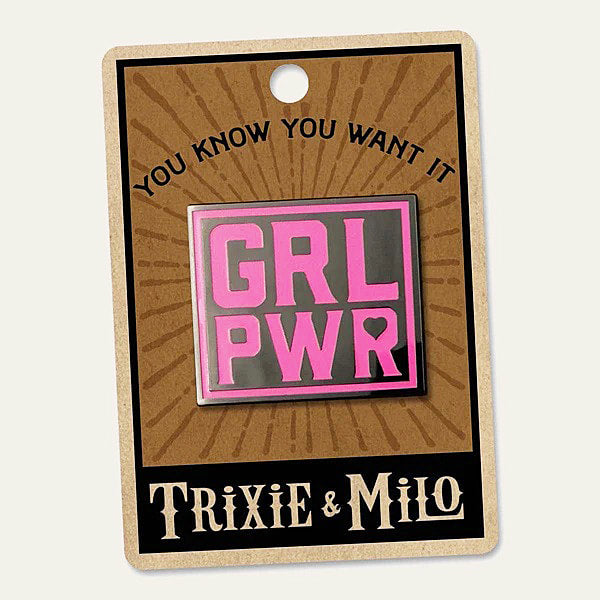 Grl Pwr Enamel Pin by Lucky Jack fka Trixie and Milo