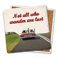 Not all Who Wander are lost Square Limestone Coaster by Tipsy