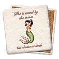 Tossed by the waves Square Limestone Coaster by Tipsy