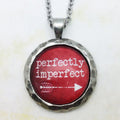 perfectly imperfect Hammered Edge Pewter Pendant Necklace