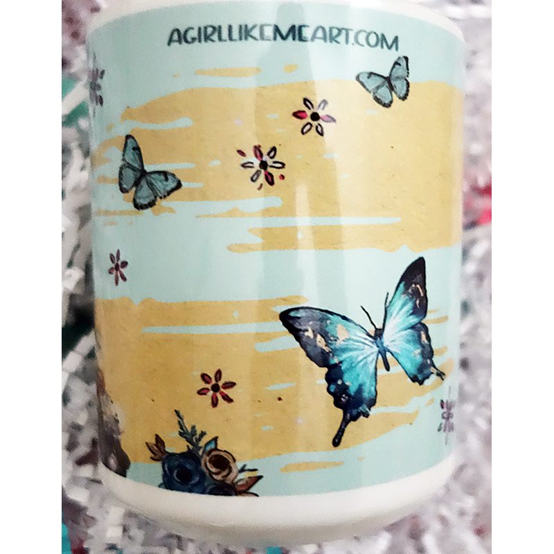 Throw on your Crown - feminist artist design ceramic 15 ounce mug