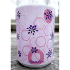 crush misogyny, destroy sexism, eat chocolate -feminist artist design ceramic 15 ounce mug