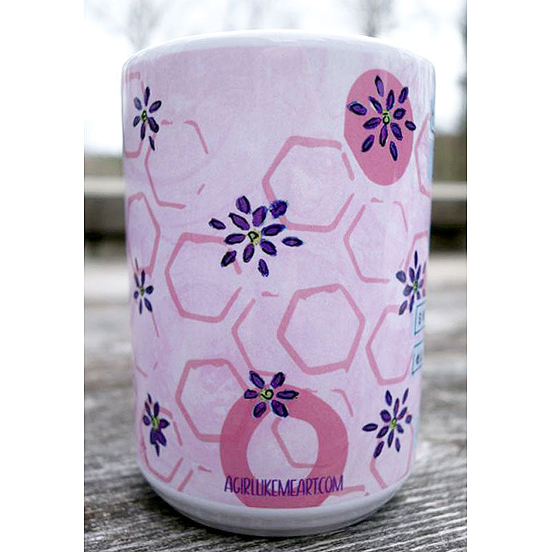 crush misogyny, destroy sexism, eat chocolate -feminist artist design ceramic 15 ounce mug