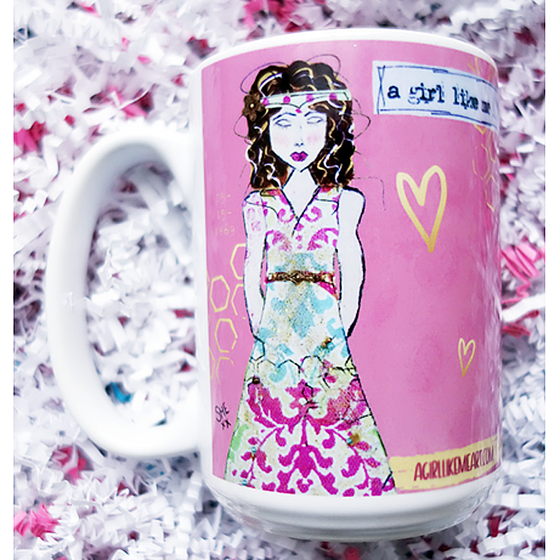 I wasn't made to be subtle- feminist artist design ceramic 15 ounce mug