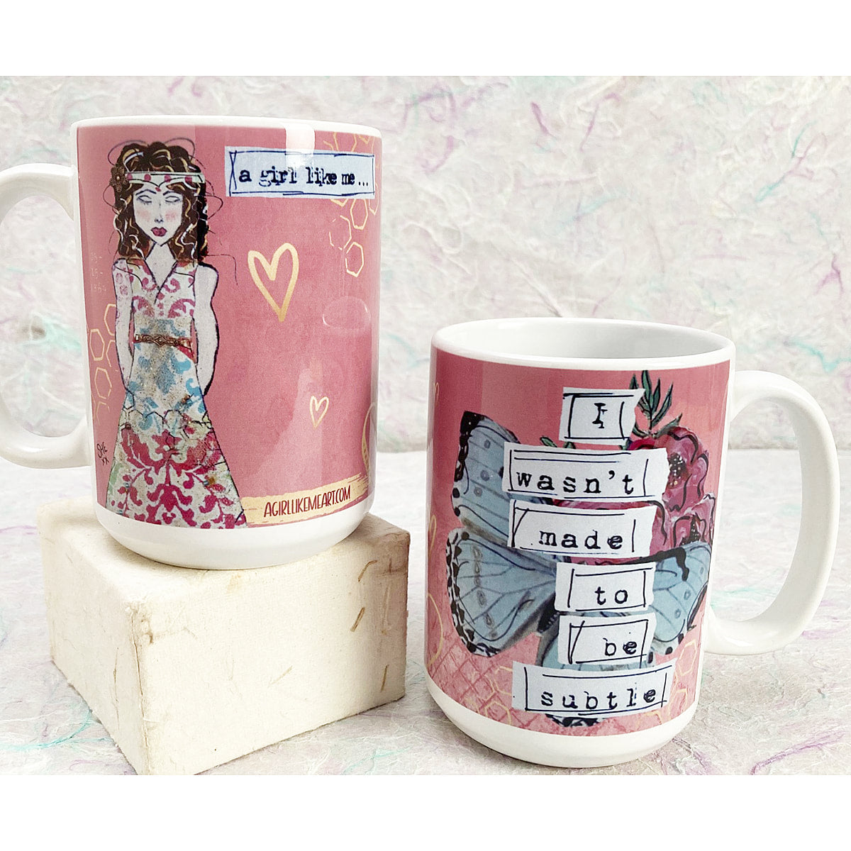 I wasn't made to be subtle- feminist artist design ceramic 15 ounce mug