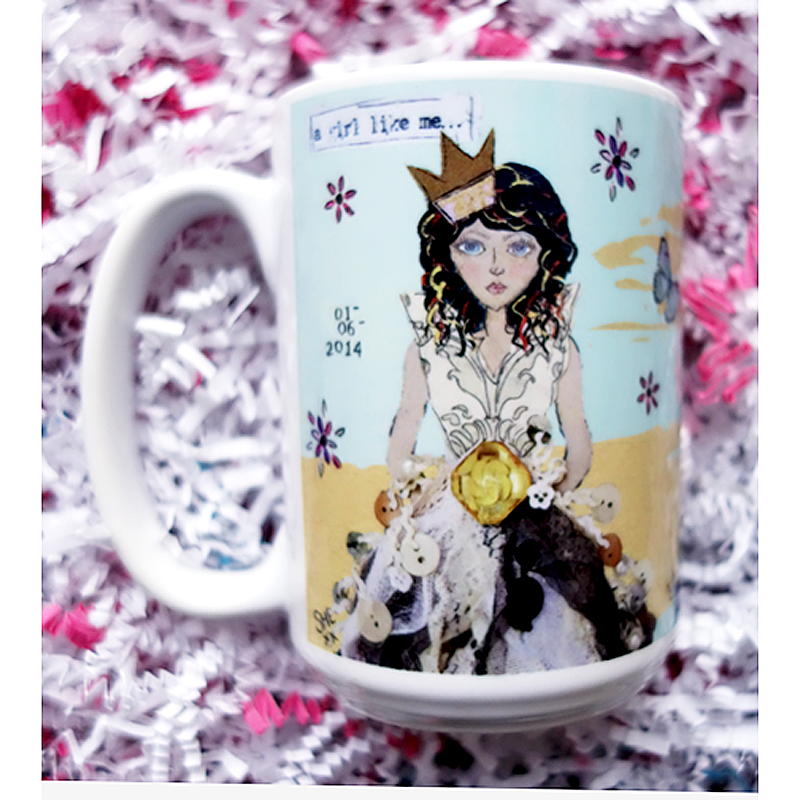 Happily Ever After In My Own Castle feminist artist design ceramic 15 ounce mug