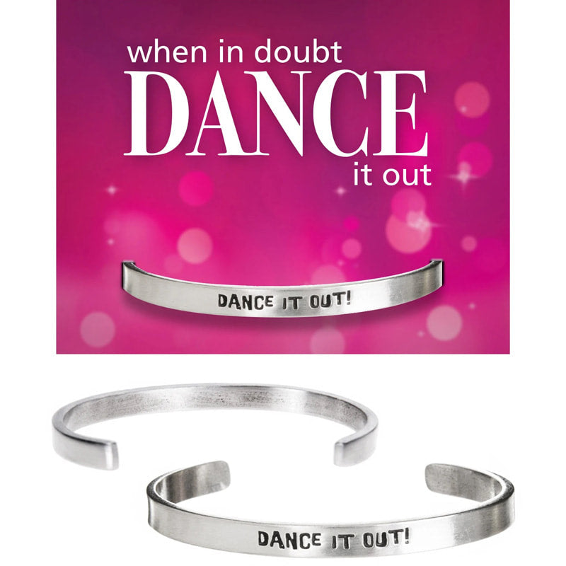 Dance It Out handcrafted recycled lead-free pewter adjustable cuff