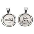 Balance - Wax Seal Pendant Necklace -  lead-free pewter with ball chain