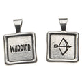 Warrior - Wax Seal Pendant - handcrafted recycled lead-free pewter with ball chain