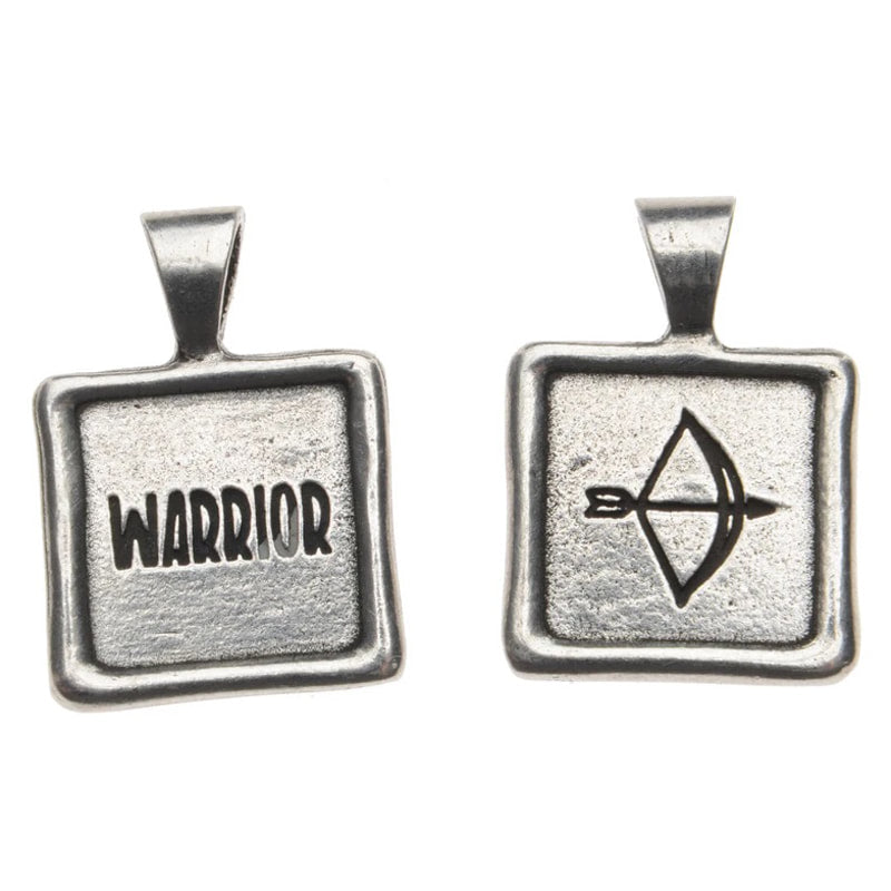 Warrior - Wax Seal Pendant - handcrafted recycled lead-free pewter with ball chain