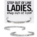 Step Out of Line - handcrafted recycled lead-free pewter adjustable cuff