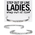 Step Out of Line - handcrafted recycled lead-free pewter adjustable cuff