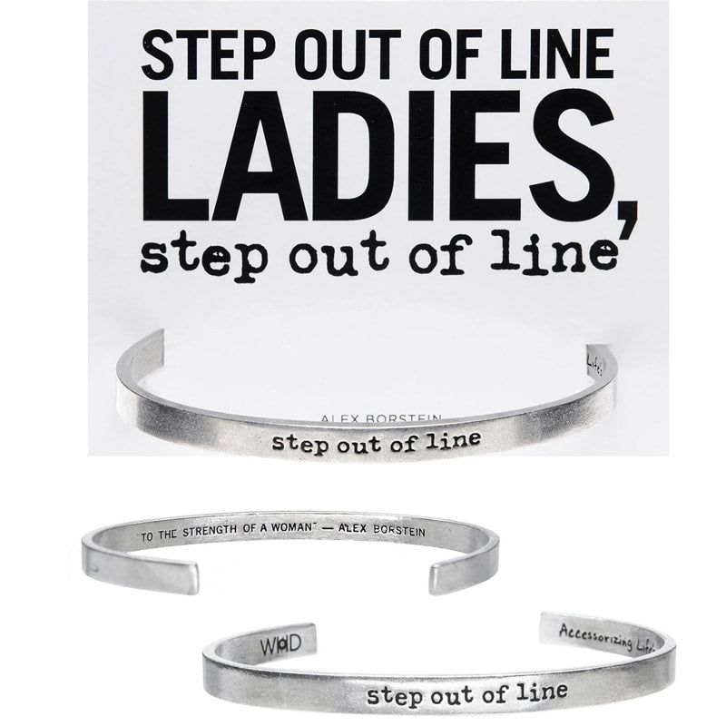 Step Out of Line - handcrafted recycled lead-free pewter adjustable cuff