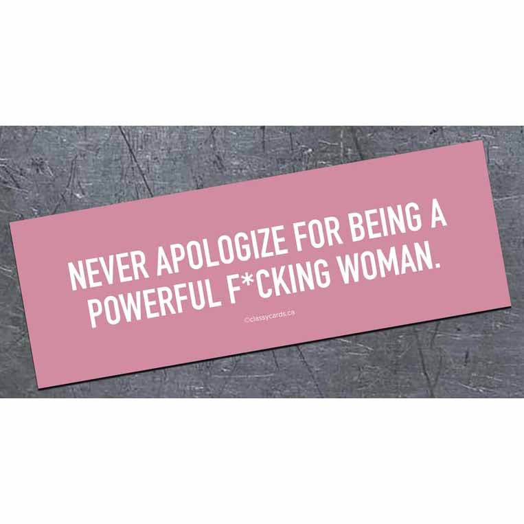 Powerful F*cking Woman - bumper magnet - AA