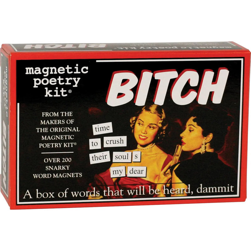 Bitch themed Magnetic Poetry kit